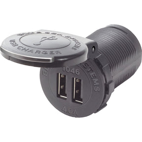 Blue Sea 1046 48V Dual USB Charger Socket Mount 1046