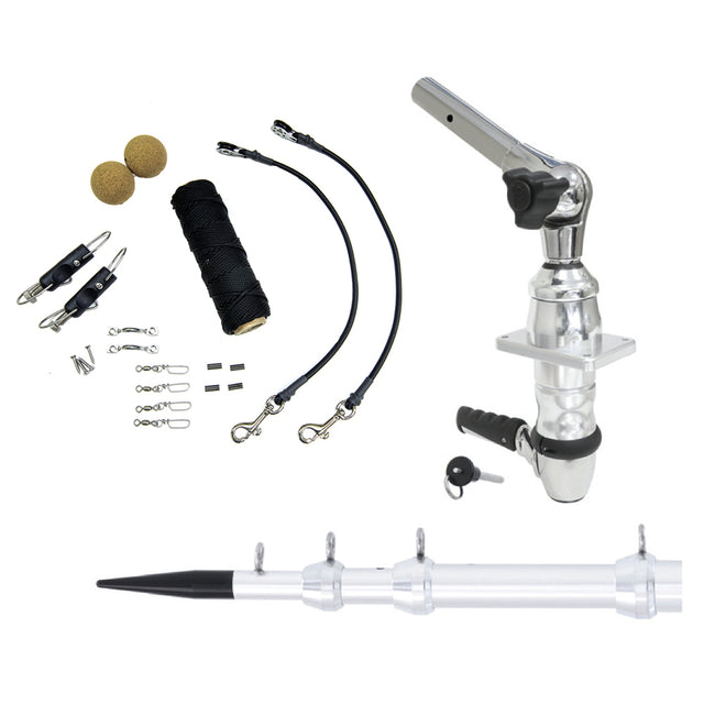 Tigress XD Top Mount System  15  Silver Outriggers Elite Rigging Kit 88824