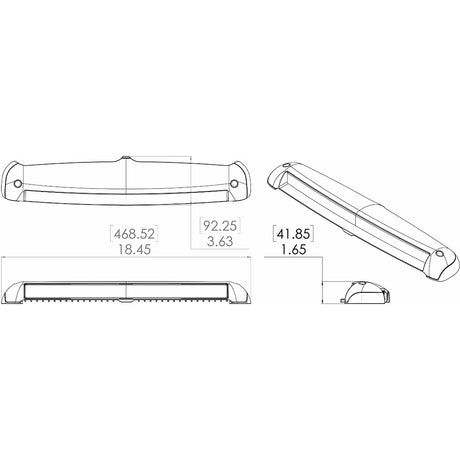 Lumitec Razor Light Bar  Spot  Flush Mount  White 101587