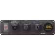 Blue Sea 4368 Water Resistant USB Accessory Panel  12V Socket 2x 21A Dual USB Chargers Mini Voltmeter 4368
