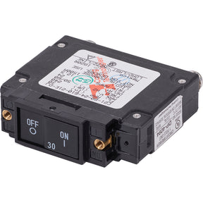 Blue Sea 7458 UL489 Circuit Breaker  30A Flat Rocker 7458