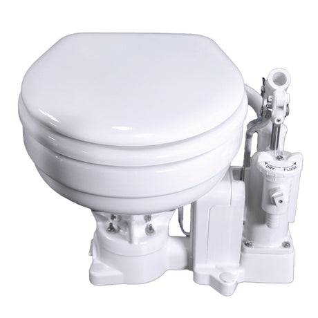 Raritan PH PowerFlush ElectricManual Toilet  Marine Size  12v  White P101E12