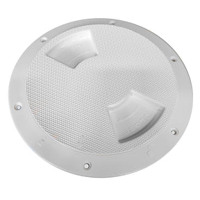 SeaDog QuarterTurn Textured Deck Plate wInternal Collar  White  6 3363621