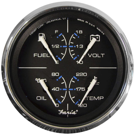 Faria Chesapeake Black 4 Multifunction Gauge 33751