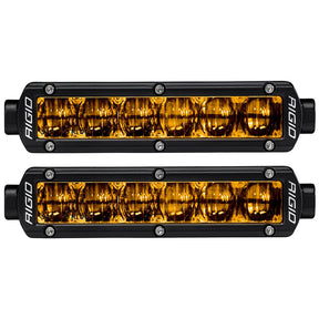 RIGID Industries 6 SRSeries SAE Compliant Fog Light  Black wYellow Light 906704