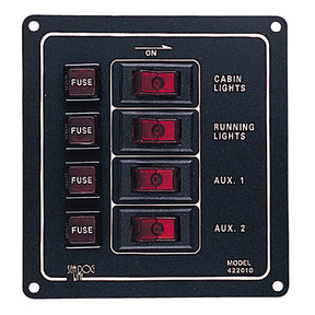 SeaDog Aluminum Switch Panel  Vertical  4 Switch 4220101