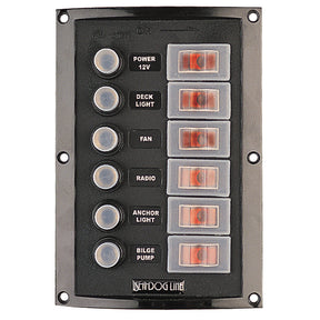 SeaDog Splash Guard Circuit Breaker Panel  6 Circuit 4248061