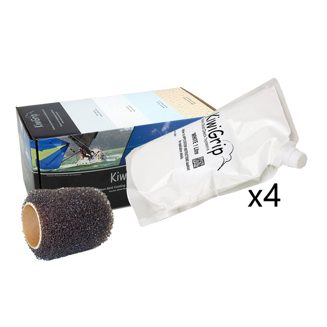 KiwiGrip 4  1 Liter Pouches  White w4 Roller KG4WPR
