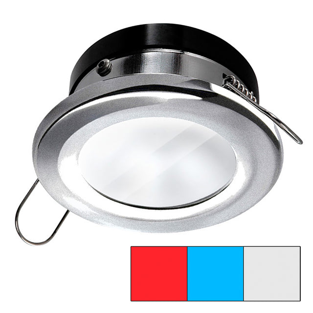 i2Systems Apeiron A1120 Spring Mount Light  Round  Red Cool White  Blue  Brushed Nickel  A1120Z41HAE