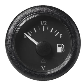 Veratron 52MM 2116 ViewLine Fuel Level Gauge EmptyFull  240335 OHM  Black Dial  Round Bezel A2C59514094