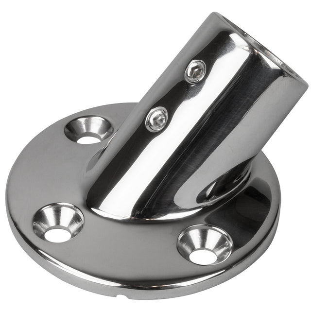 SeaDog Rail Base Fitting 234 Round Base 45 316 Stainless Steel  1 OD 2804511