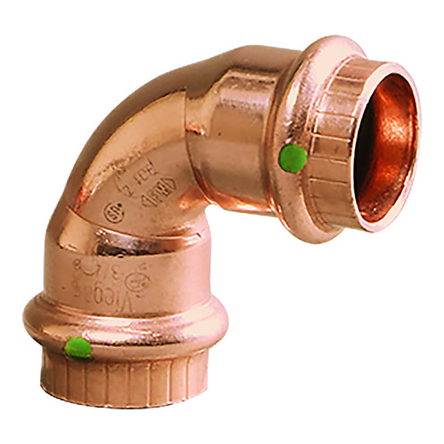Viega ProPress 2  90 Copper Elbow  Double Press Connection  Smart Connect Technology 77042