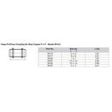 Viega ProPress 114 Copper Coupling wo Stop  Double Press Connection  Smart Connect Technology 78187