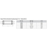 Viega ProPress 1 Extended Coupling wo Stop  Double Press Connection  Smart Connect Technology 79015