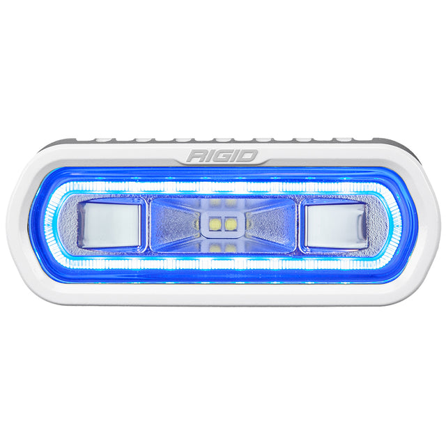 RIGID Industries SRL Series Marine Spreader Light  White Surface Mount  White Light wBlue Halo 51101