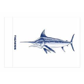 Tigress White Marlin Release Flag  12 x 18 88421