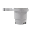 Camco ClampOn Rail Mounted Cup Holder  Large for Up to 2 Rail  Grey 53092
