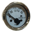 VDO Cockpit Marine 52MM 2116 Water Temp Gauge  0250F  White DialChrome Bezel 31015277
