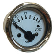 VDO Cockpit Marine 52MM 2116 Voltmeter  White DialChrome Bezel 33215282