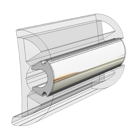 TACO Rub Rail Insert  Flexible Chrome  80 V120307CP80