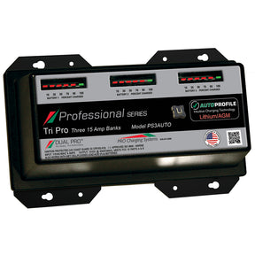 Dual Pro PS3 Auto 15A  3Bank LithiumAGM Battery Charger PS3AUTO