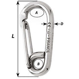 Wichard Symmetric Carbine Hook  Length 80mm  516 2315W