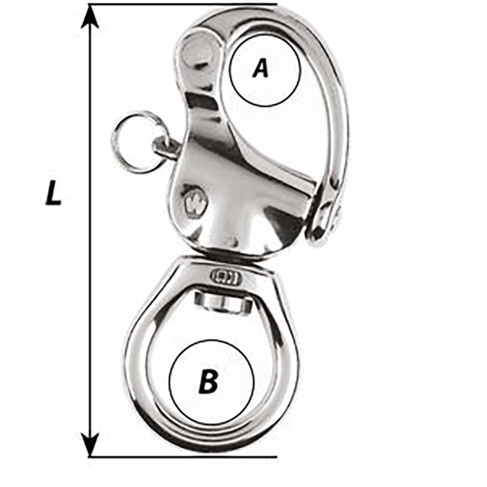 Wichard HR Snap Shackle  Large Bail  Length 140mm 2377W