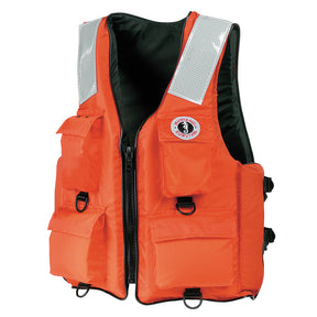 Mustang 4Pocket Flotation Vest  Orange  Medium MV3128T22M216