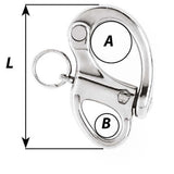 Wichard 2 Snap Shackle wFixed Eye  50mm 2471W