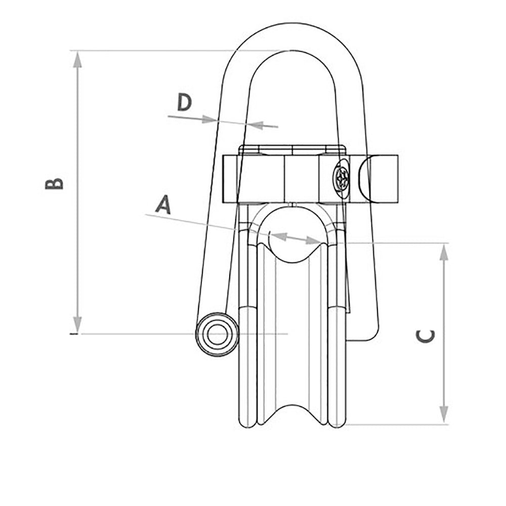 Wichard Soft Snatch Block  12mm Rope Size 36020W