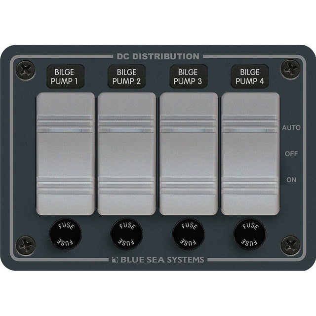 Blue Sea 8666 Contura 4 Bilge Pump Control Panel  8666