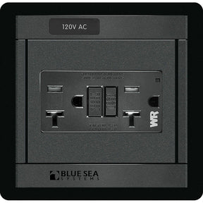 Blue Sea 1499  360 Panel  120V AC GFCI Dual Outlet 1499