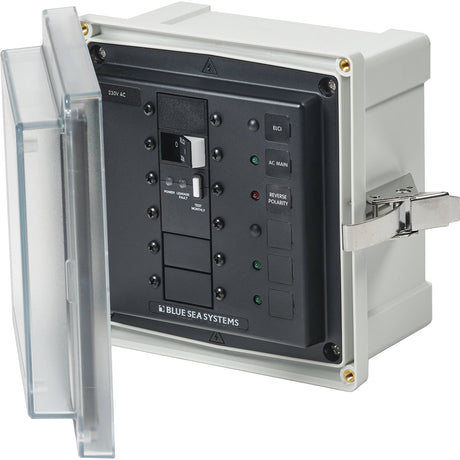 Blue Sea 3123  SMS Panel Enclosure wELCI 32A  3 Blanks  230V AC 3123