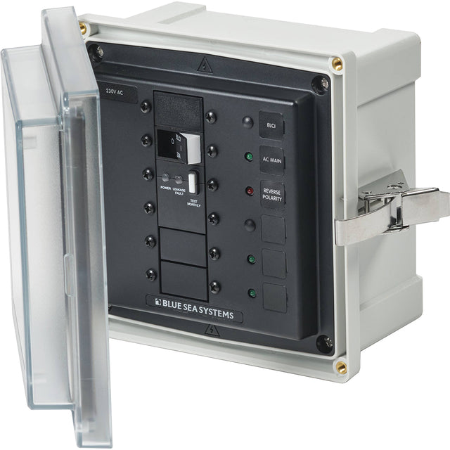 Blue Sea 3123  SMS Panel Enclosure wELCI 32A  3 Blanks  230V AC 3123