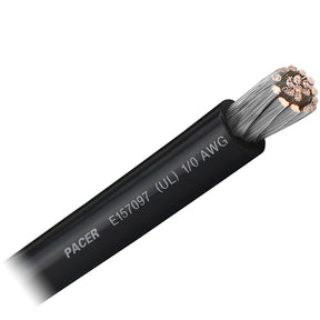 Pacer Black 10 AWG Battery Cable  Sold By The Foot  WUL10BKFT