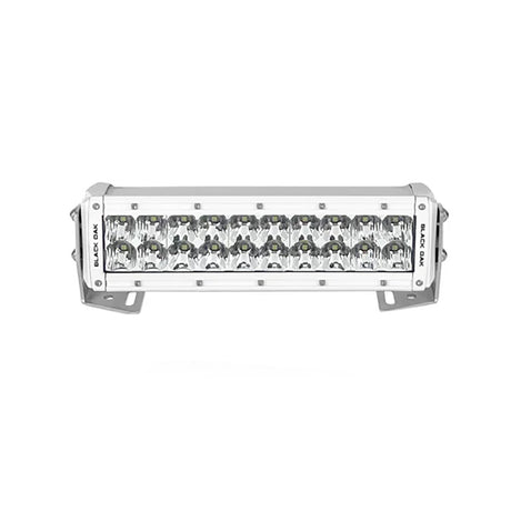 Black Oak Pro Series 30 Double Row 10 LED Light Bar  Combo Optics  White Housing 10CMD5OS