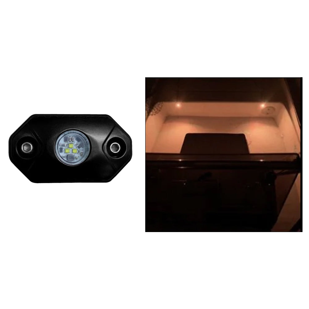 Black Oak Rock Accent Light  Amber  Black Housing  RLA