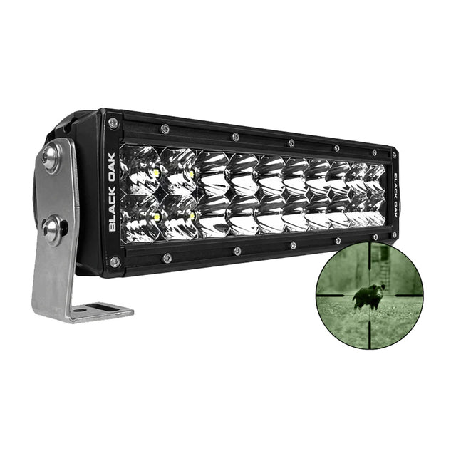 Black Oak Pro Series Double Row Combo Infrared 10 940nm Light Bar  Black  10IR940
