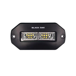 Black Oak 4 Marine Flush Mount Spreader Light  Black Housing  Pro Series 30 4BFMSLS