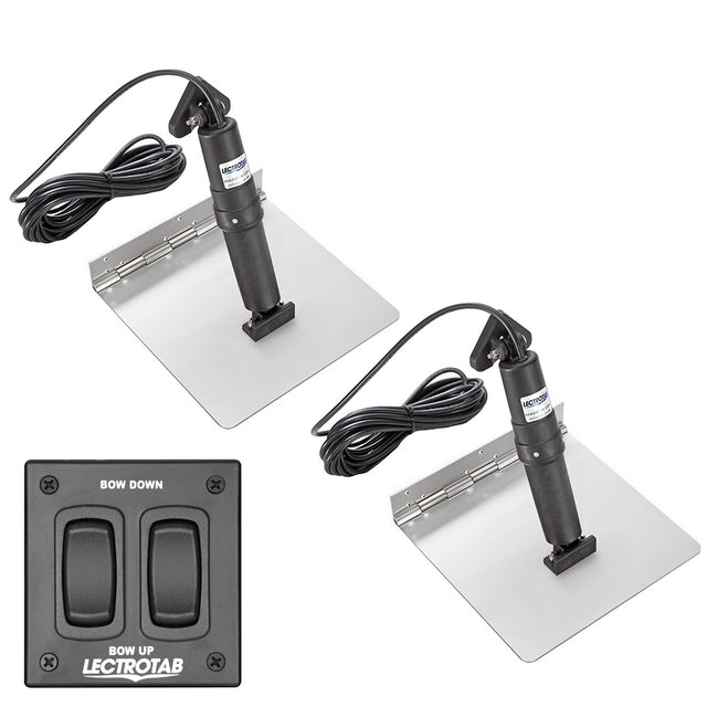 Lectrotab XKA Stainless Steel Trim Tab Kit wRocker Switch  12 x 12  XKAF12X12