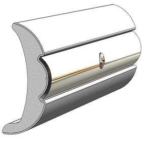 TACO Rigid Vinyl FlexCore Rub Rail 2 x 78  Frosty White 60 V219906WHC60D1