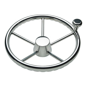Schmitt Marine 170 Finger Grip Destroyer 5Spoke 135 Stainless Steel Cap 34 Tapered Shaft wKnob 1731321FGKR