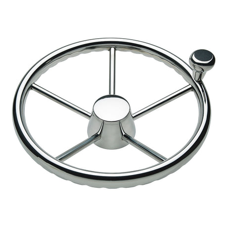 Schmitt Marine 170 Finger Grip Destroyer 5Spoke 155 Stainless Steel Cap 34 Tapered Shaft wKnob 1731521FGKR
