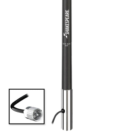 Shakespeare 5101 8 Classic VHF Antenna w15 RG58 Cable  Black 5101BLK