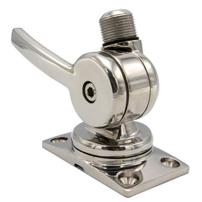 Shakespeare 6187 Sleek  Compact Stainless Steel Rotatable 4Way Ratchet Mount 6187