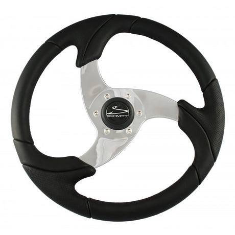 Schmitt Marine Folletto 142 Wheel  Black Polished Polyurethane  34 Tapered Shaft wBlack Center Cap PU026104R