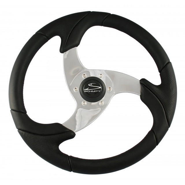 Schmitt Marine Folletto 142 Wheel  Black Polished Polyurethane  34 Tapered Shaft wBlack Center Cap PU026104R