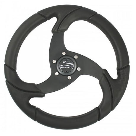 Schmitt Marine Folletto 142 Wheel  Black Polyurethane  34 Tapered Shaft wBlack Center Cap PU021104R