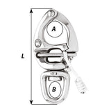 Wichard HR Quick Release Snap Shackle With Swivel Eye  90mm Length  33564 2675W