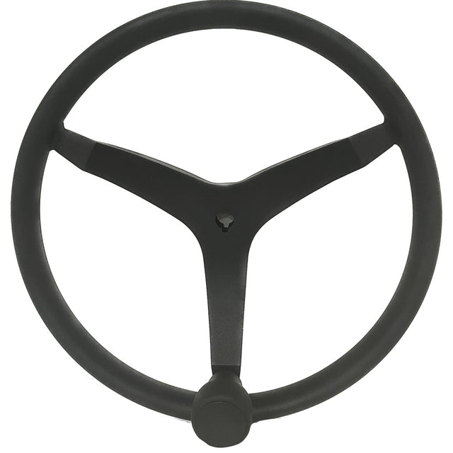 Uflex  V46  135 Stainless Steel Steering Wheel wSpeed Knob  Black V46B